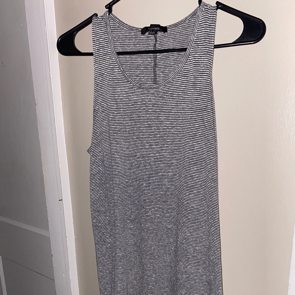 Adorable stripped layered bottom dress
